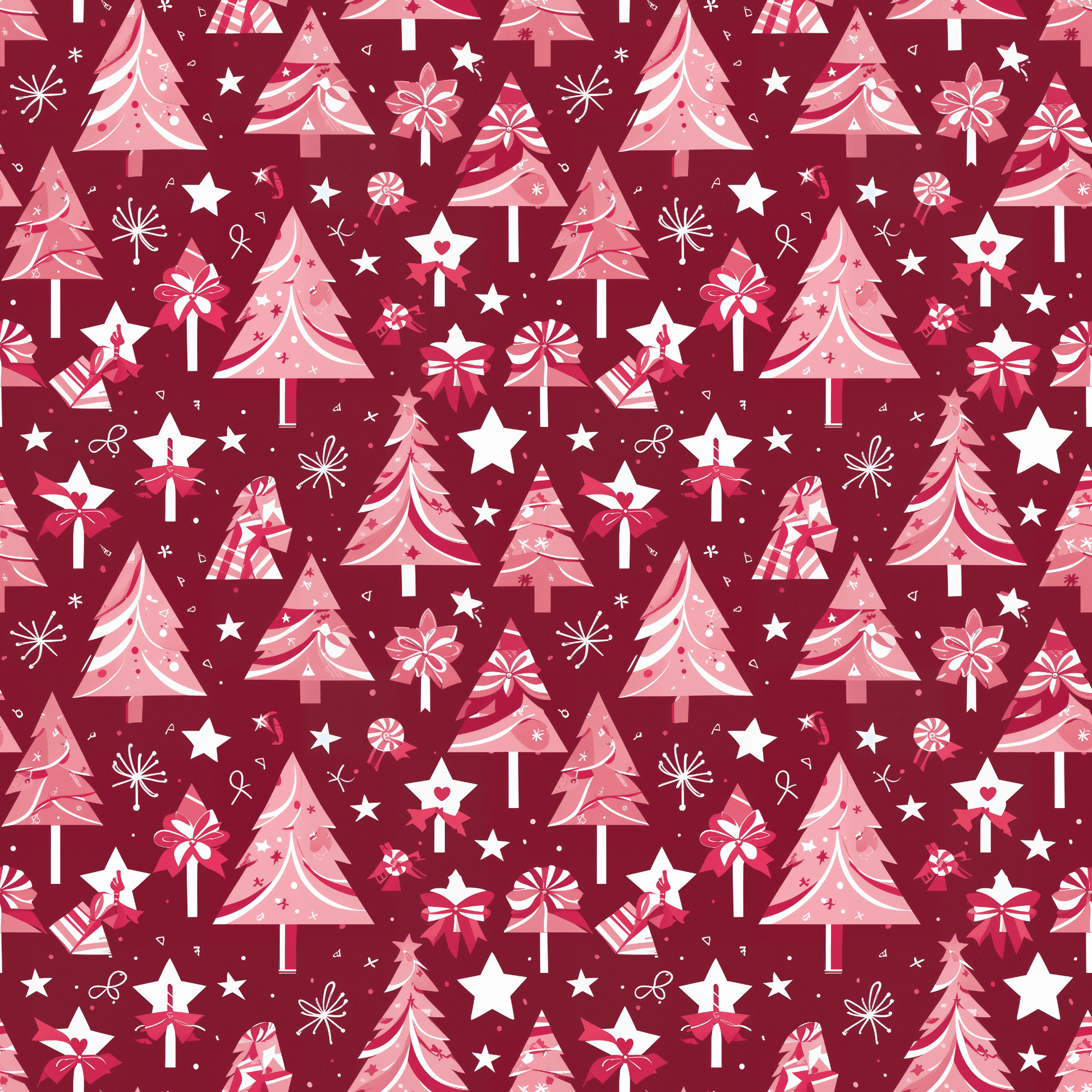 Peppermint Pop Parade – Bold Pink & Red Christmas Wrapping Paper