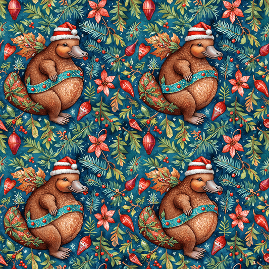 Merry & Quirky – Festive Platypus Wrapping Paper