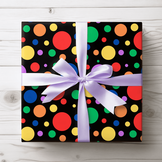 Colorful Polka Dot Wrapping Papers, Fun Gift Wrap for Birthdays, Parties, Celebrations, Events, Holidays, Arts and Crafts