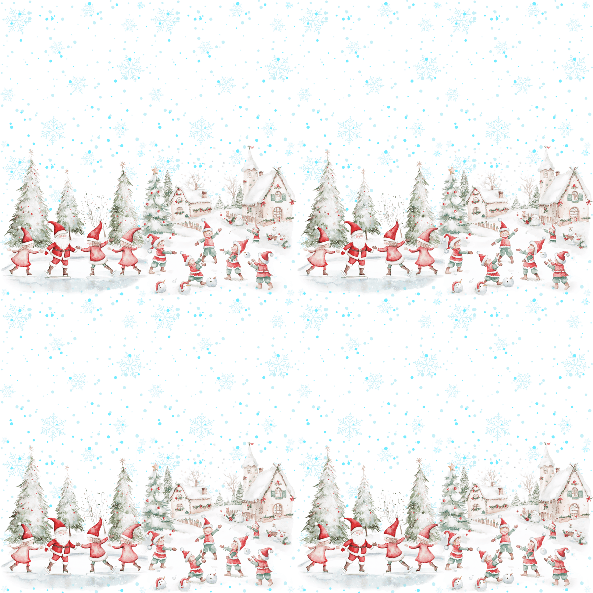 Tinsel Tango – Dancing Elves in a Winter Wonderland Wrapping Paper