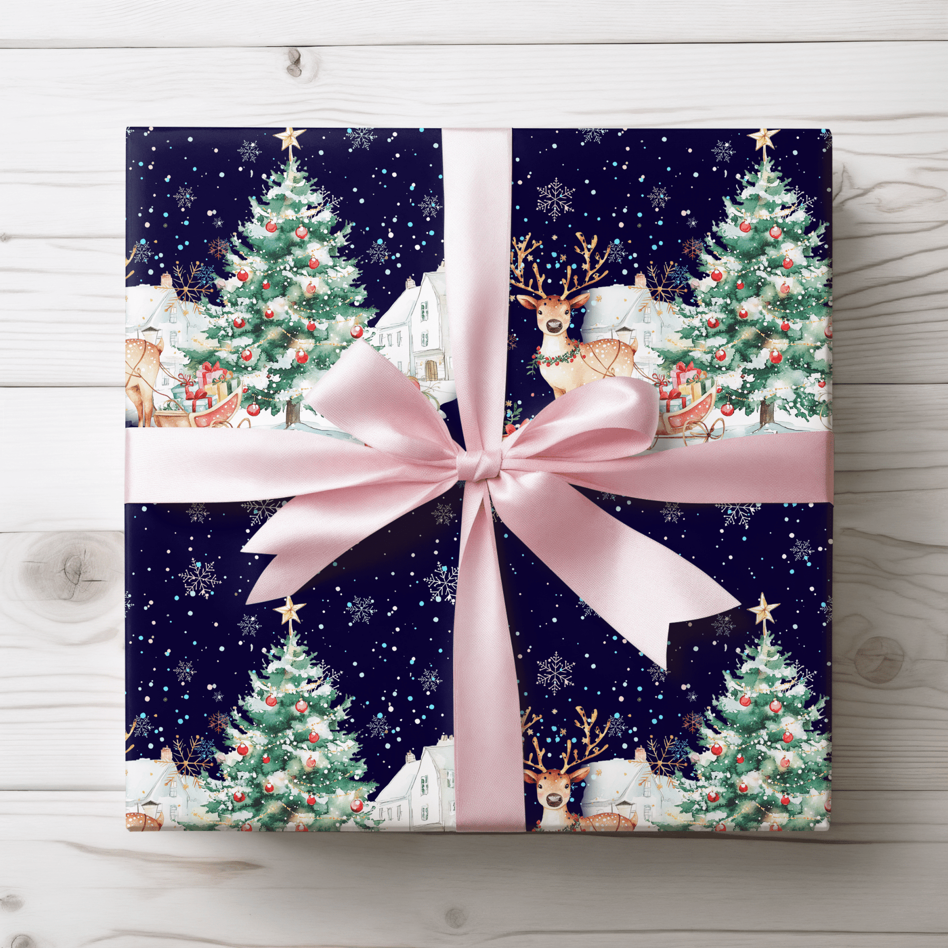 Merry Manor & Reindeer Magic – Luxe Holiday Wrapping Paper
