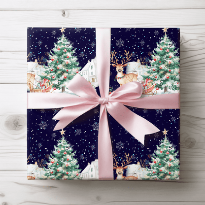 Merry Manor & Reindeer Magic – Luxe Holiday Wrapping Paper