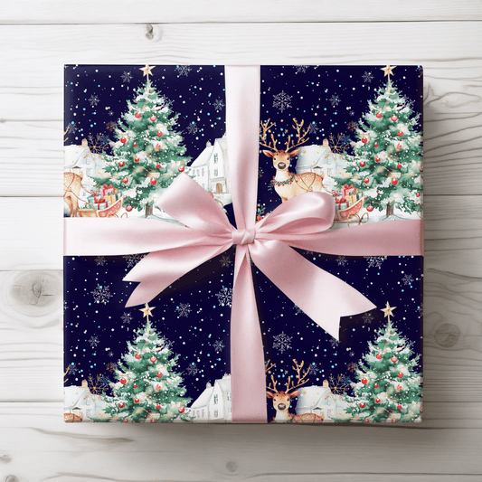 Merry Manor & Reindeer Magic – Luxe Holiday Wrapping Paper