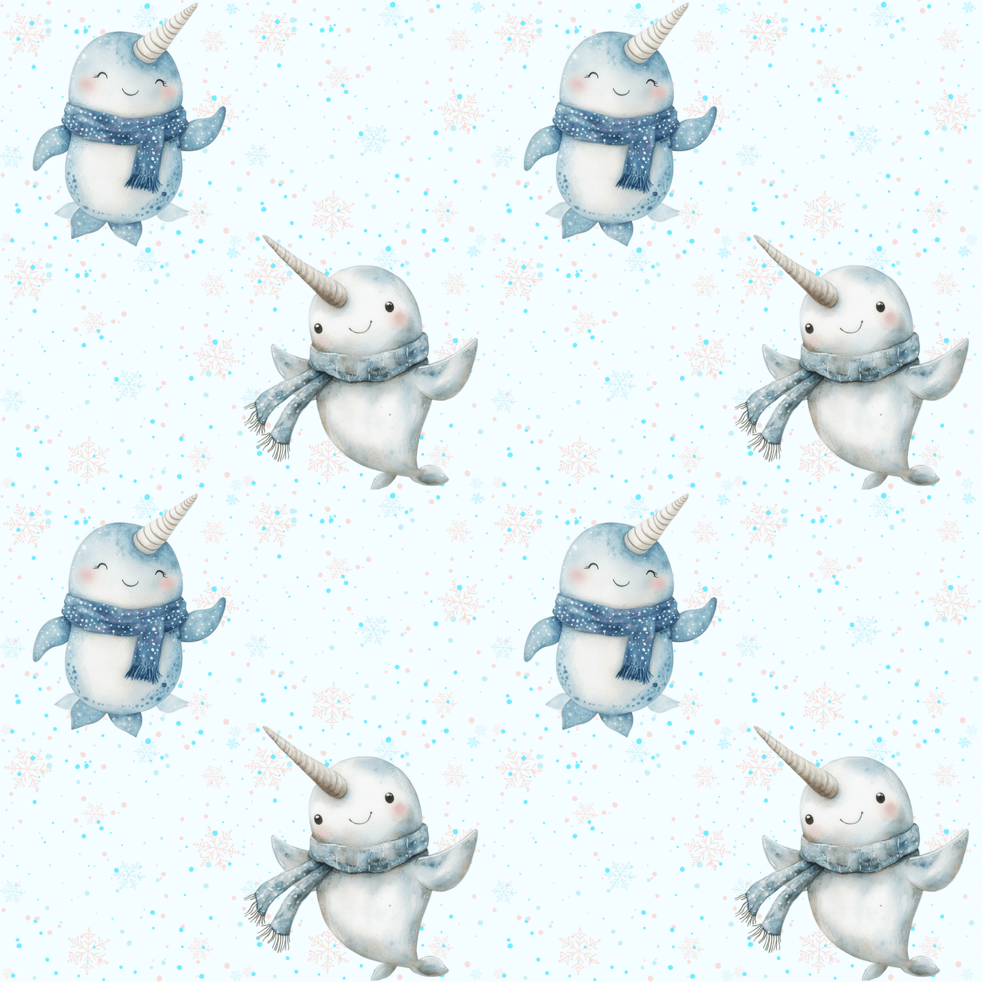 Narwhal Nuzzles – Arctic Cuteness Wrapping Paper