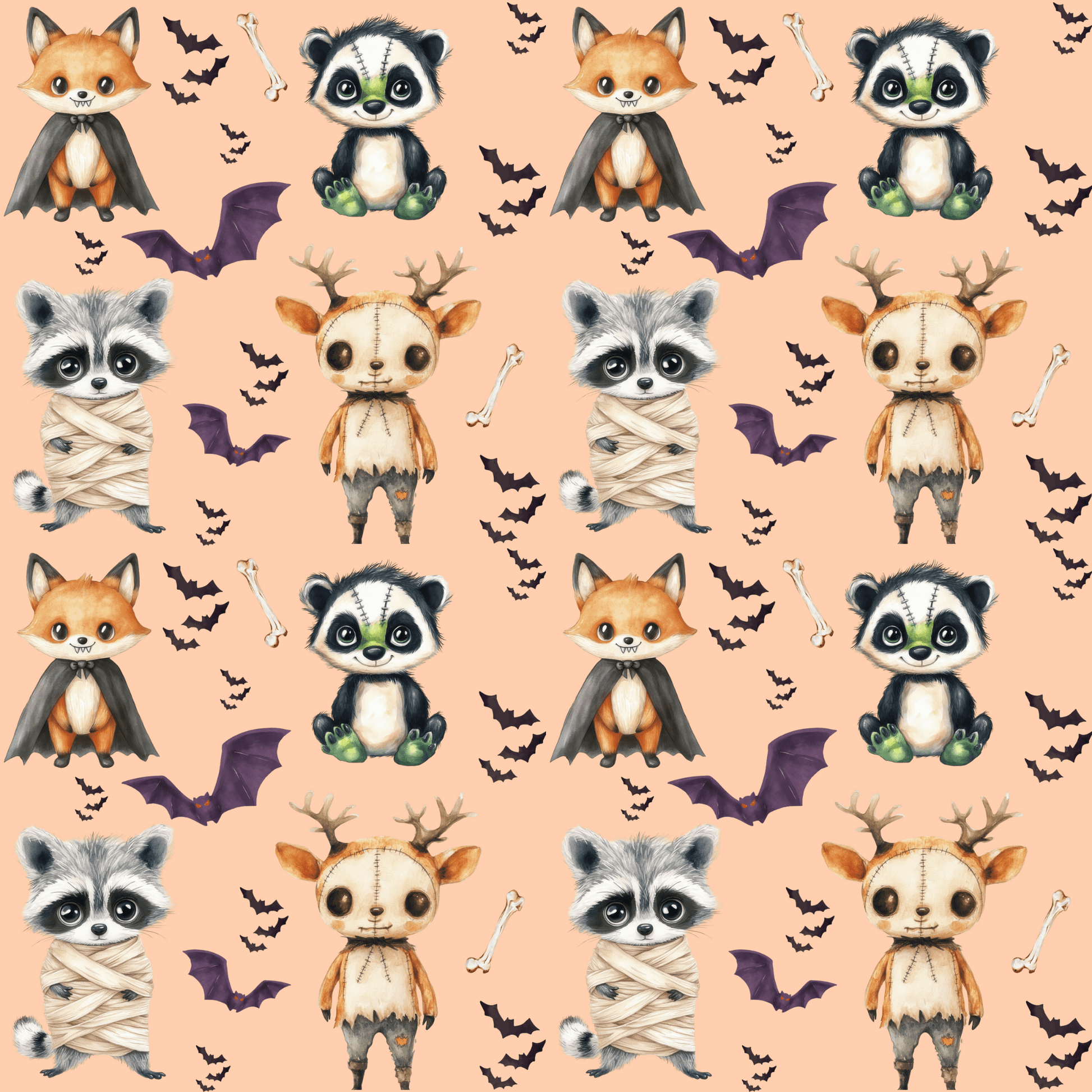 Boop or Boo – Halloween Critter Parade Wrapping Paper