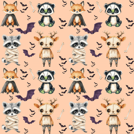 Boop or Boo – Halloween Critter Parade Wrapping Paper