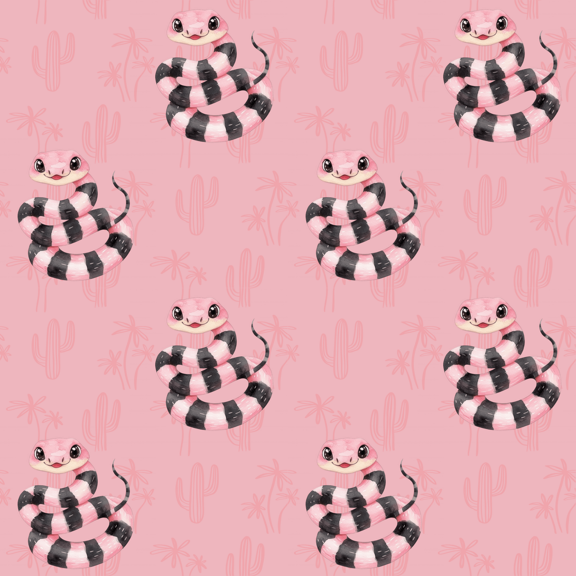 Sassy Serpentina – Pink Desert Snake Wrapping Paper