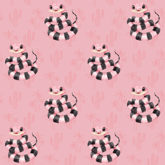 Sassy Serpentina – Pink Desert Snake Wrapping Paper