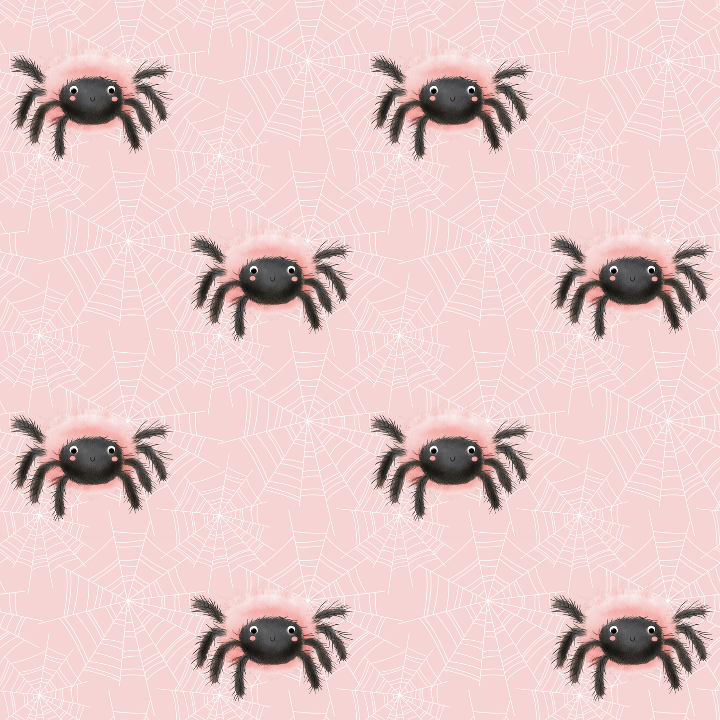 Webby Baby – Pink Fuzzy Spider Wrapping Paper
