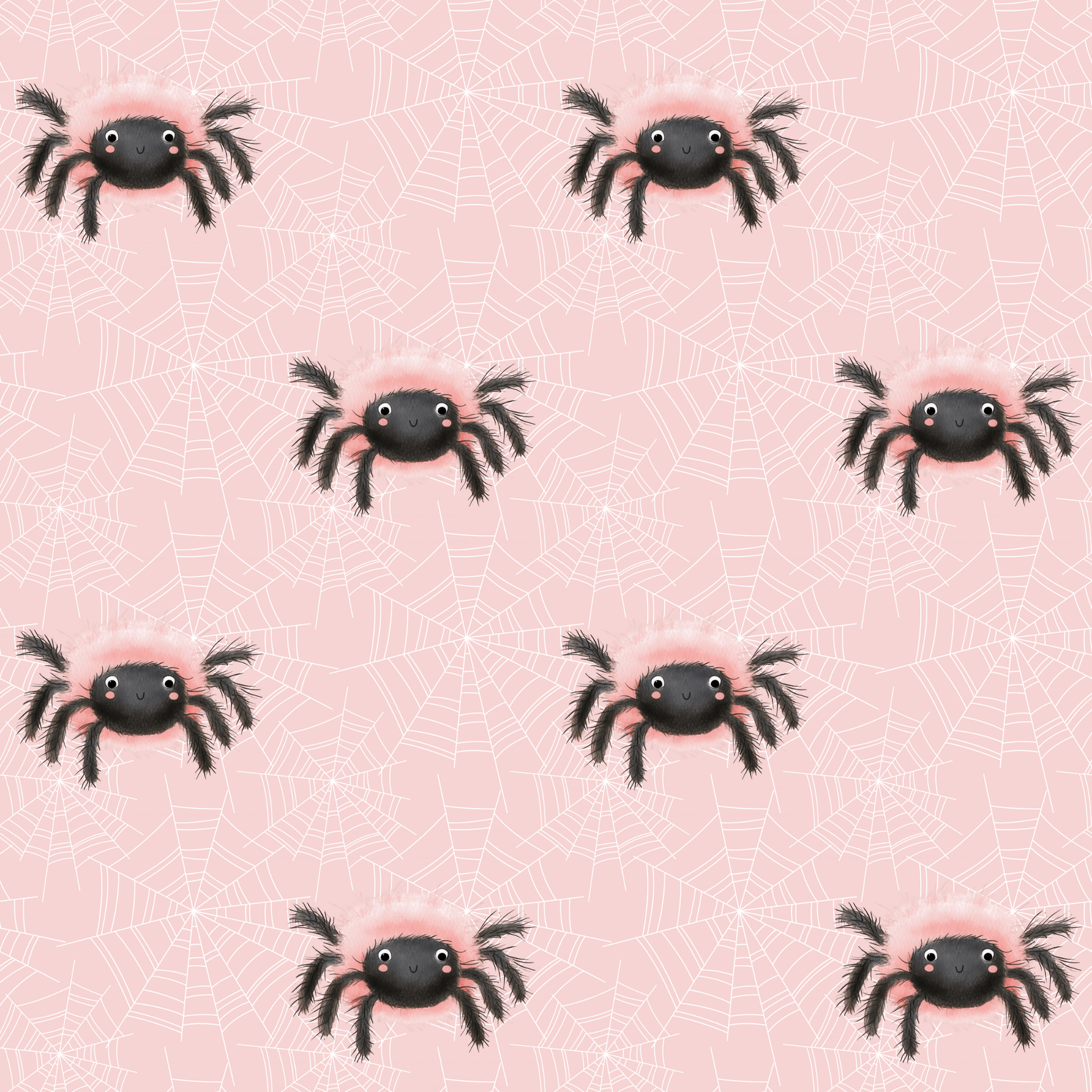 Webby Baby – Pink Fuzzy Spider Wrapping Paper