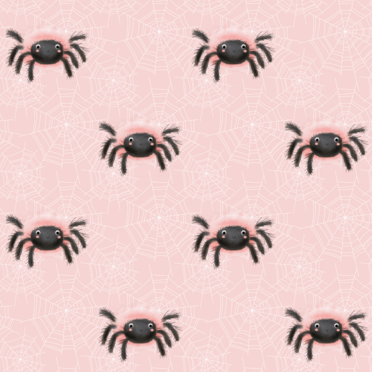 Webby Baby – Pink Fuzzy Spider Wrapping Paper