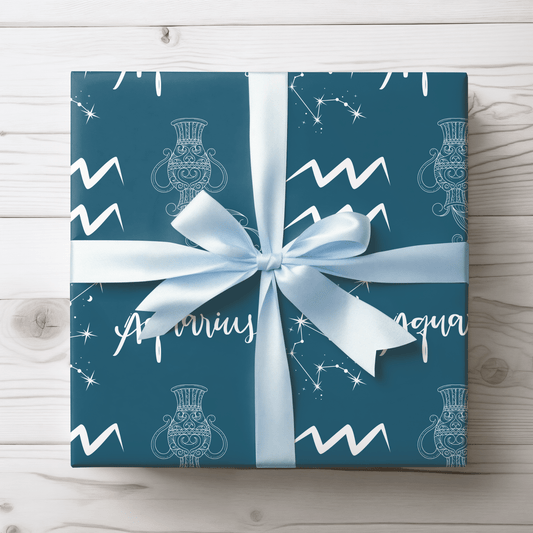 Pour Some Star On Me – Aquarius Zodiac Wrapping Paper