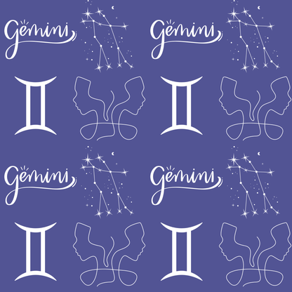 Double Trouble & Twinkle – Gemini Zodiac Wrapping Paper