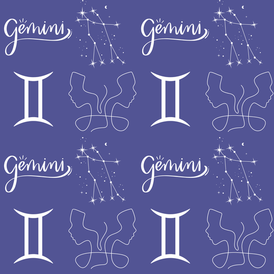 Double Trouble & Twinkle – Gemini Zodiac Wrapping Paper