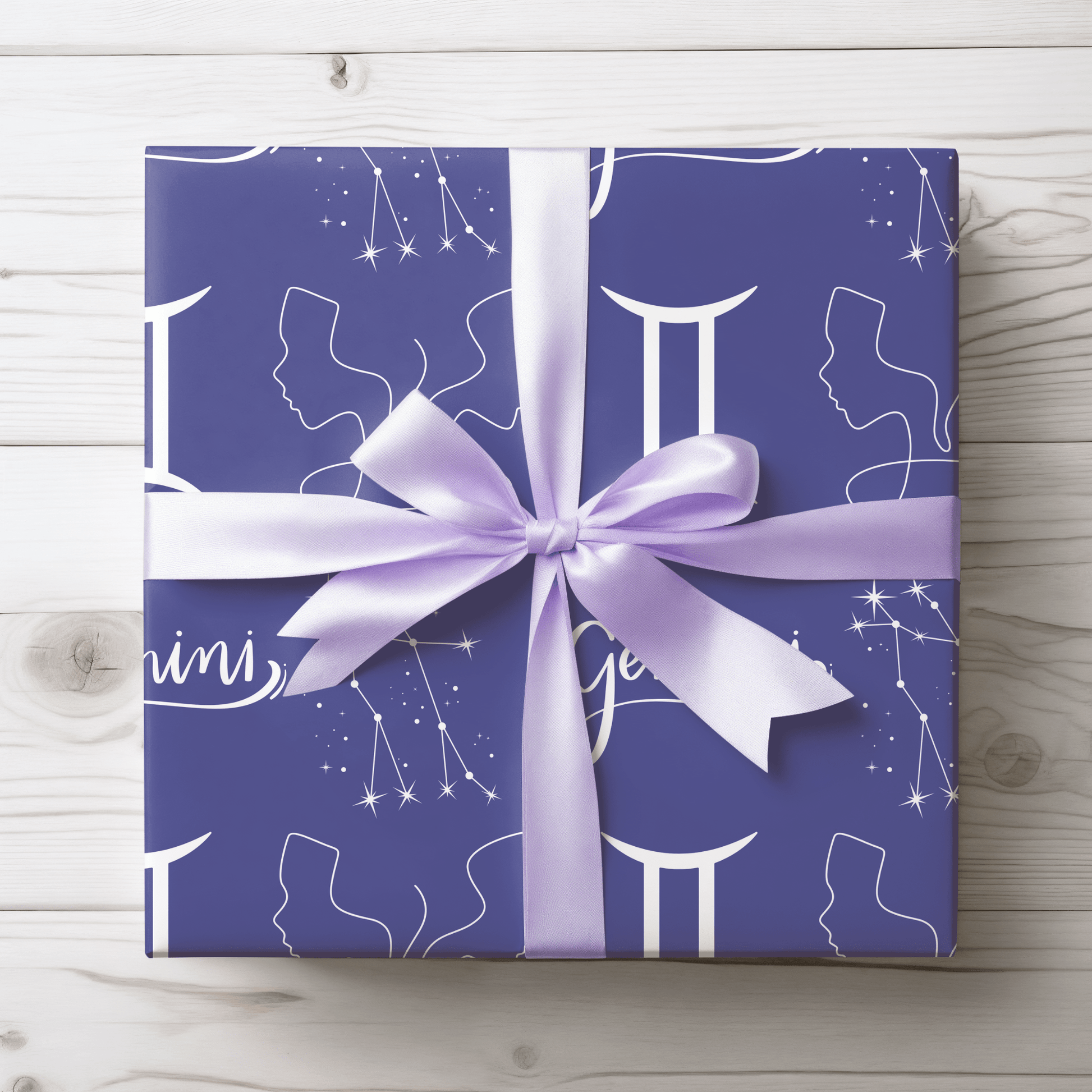 Double Trouble & Twinkle – Gemini Zodiac Wrapping Paper