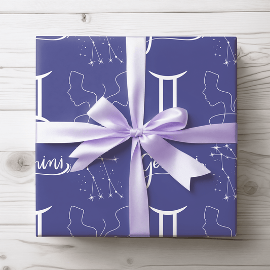 Double Trouble & Twinkle – Gemini Zodiac Wrapping Paper