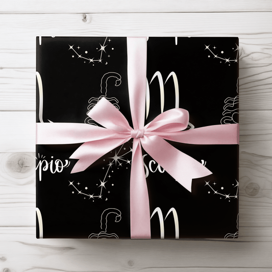 Sting & Spark – Scorpio Zodiac Wrapping Paper