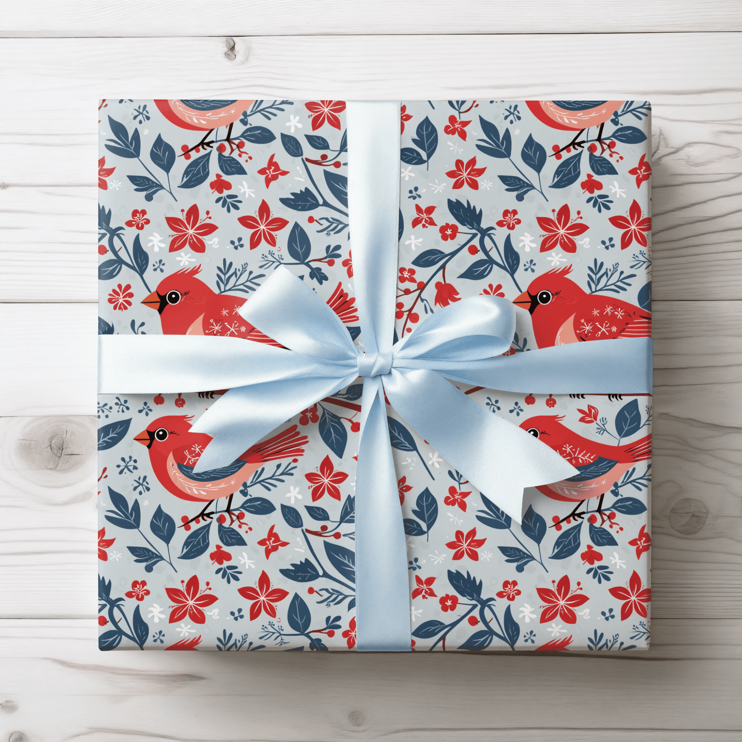 Cardinal & Crimson – Winter Birdsong Wrapping Paper