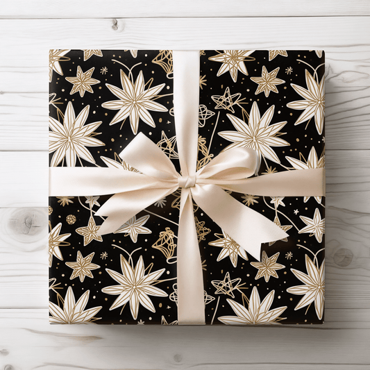 Gilded Twinkle – Luxe Starry Holiday Wrapping Paper