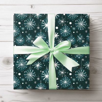 Atomic Bauble Pop – Mid - Century Ornament Wrapping Paper