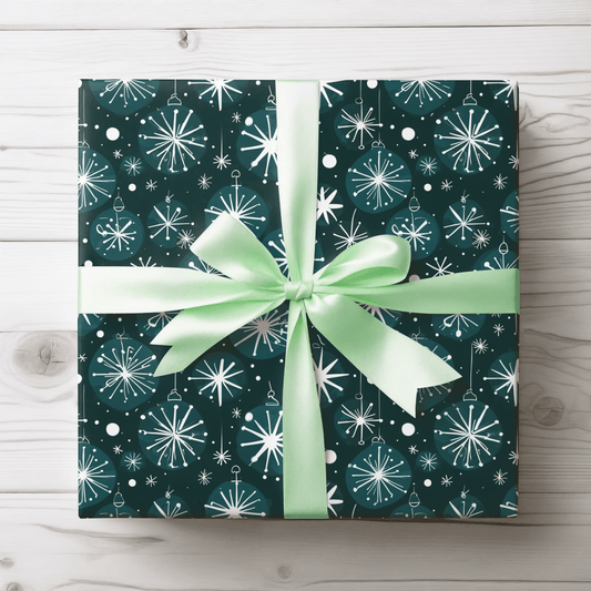 Atomic Bauble Pop – Mid - Century Ornament Wrapping Paper