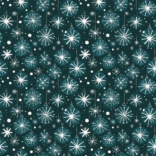 Atomic Bauble Pop – Mid - Century Ornament Wrapping Paper