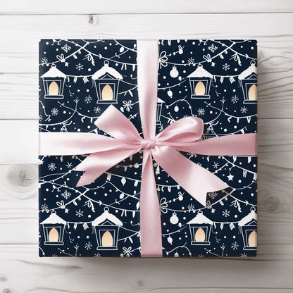 Lantern Glow – Cozy Lights Holiday Wrapping Paper