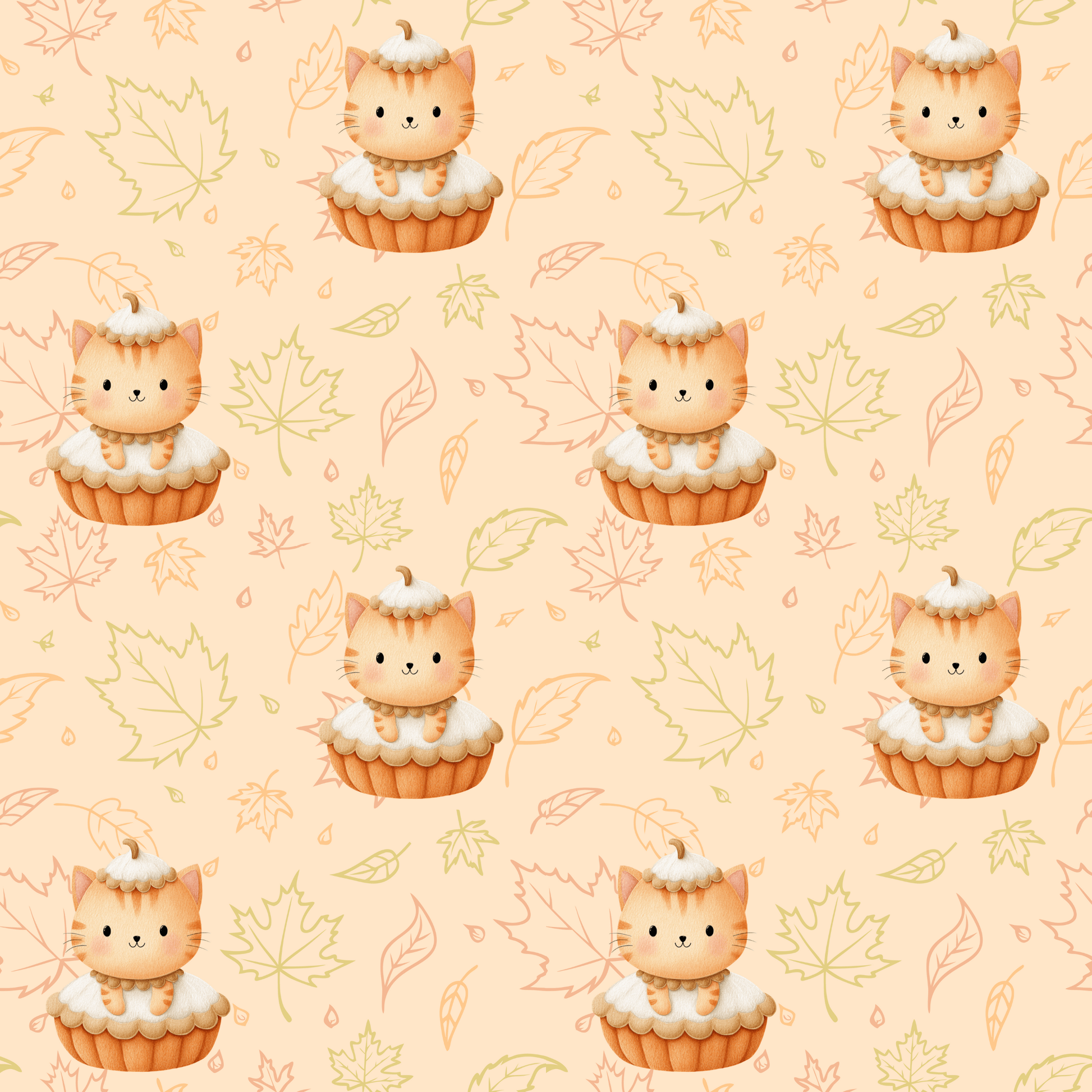 Pumpkin Meow - licious – Thanksgiving Kitty Pie Wrapping Paper