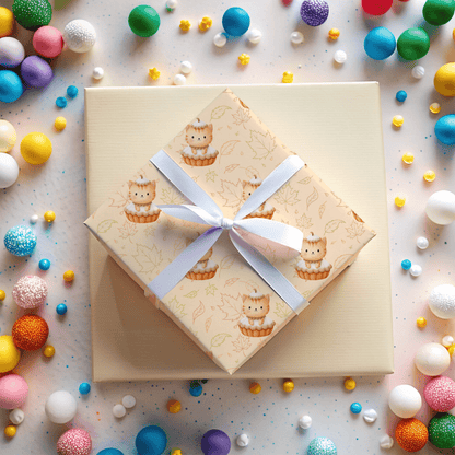 Pumpkin Meow - licious – Thanksgiving Kitty Pie Wrapping Paper