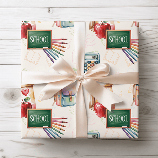 Class Act – Back - to - School Whimsy Wrapping Paper