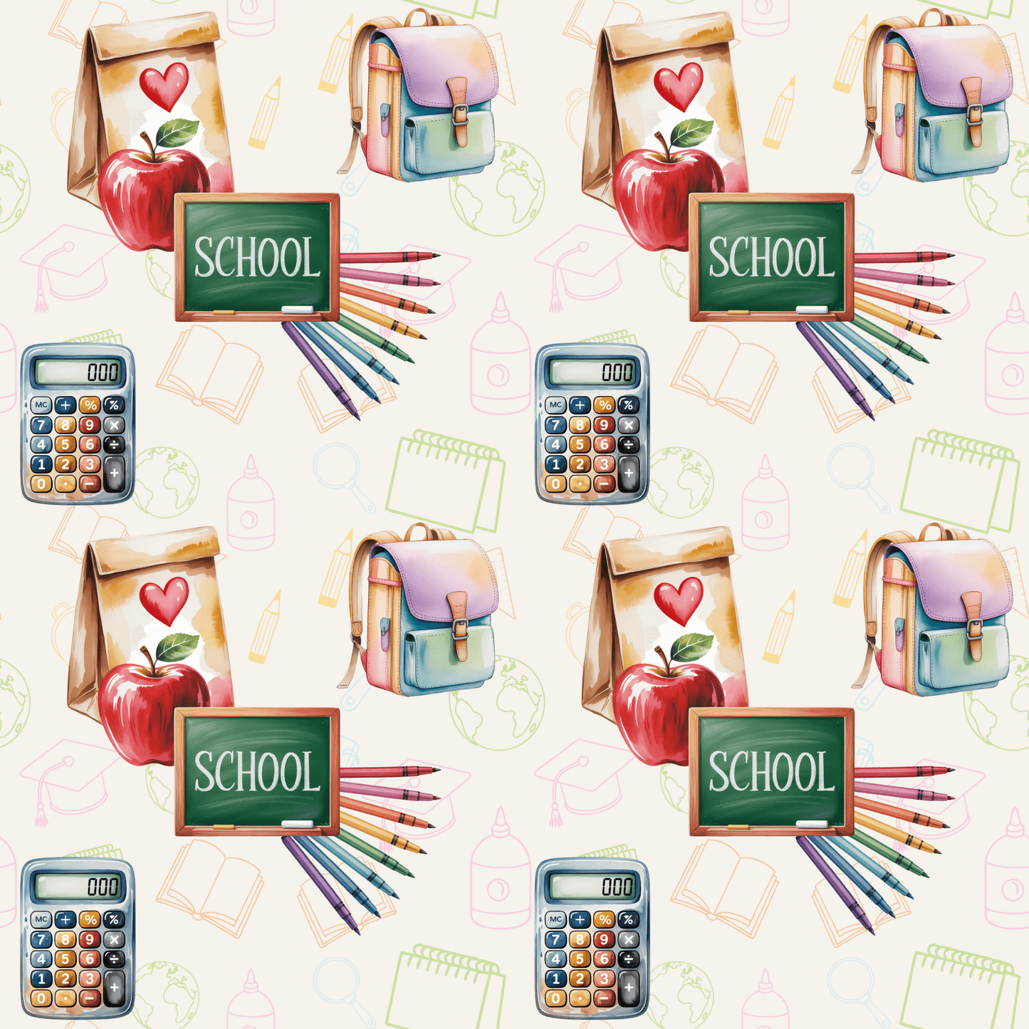 Class Act – Back - to - School Whimsy Wrapping Paper