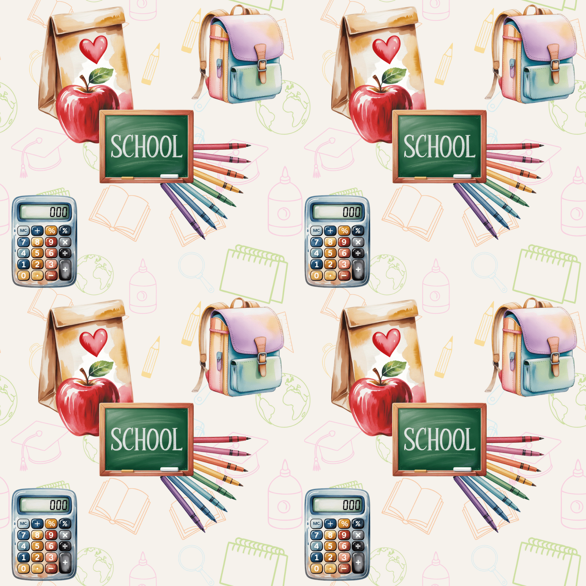 Class Act – Back - to - School Whimsy Wrapping Paper