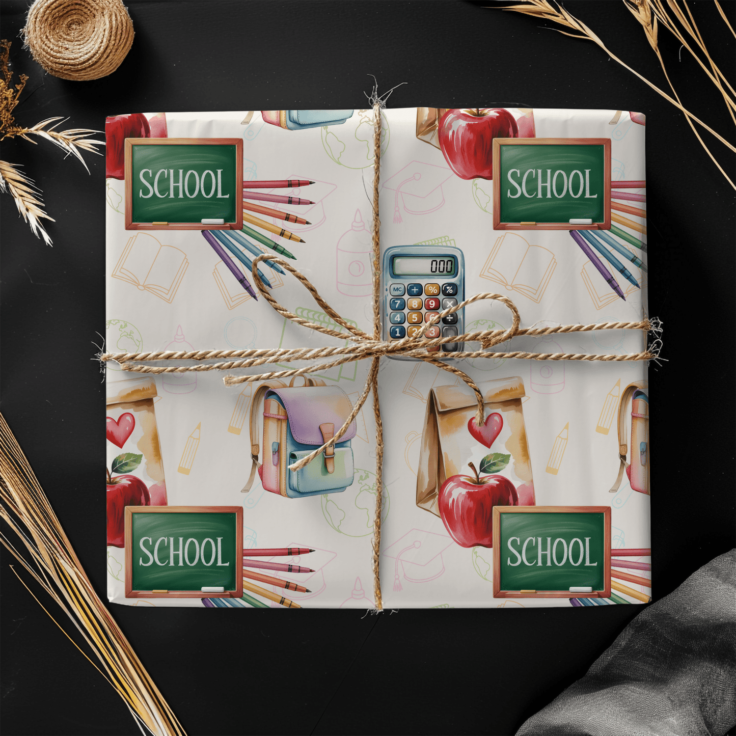 Class Act – Back - to - School Whimsy Wrapping Paper