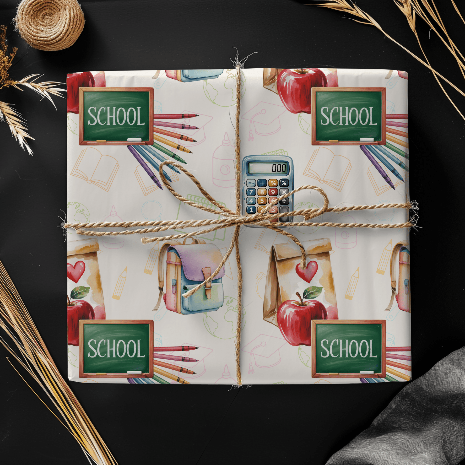 Class Act – Back - to - School Whimsy Wrapping Paper