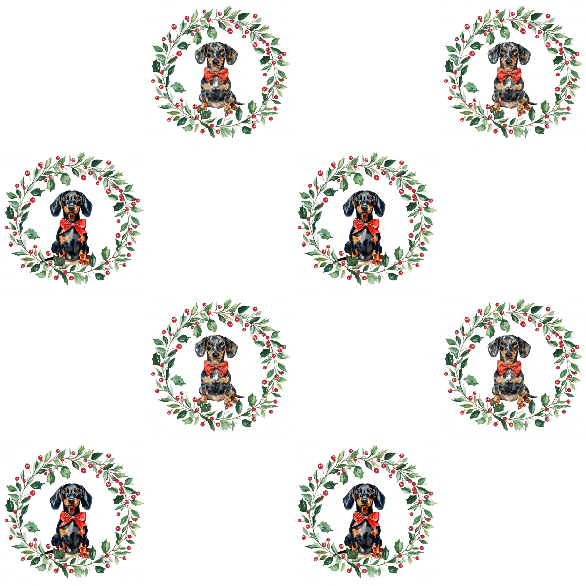 Howl - iday Hound & Holly – Dachshund Christmas Wrapping Paper