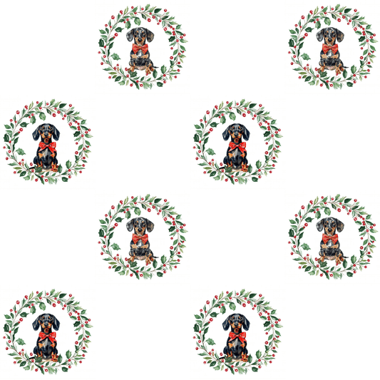 Howl - iday Hound & Holly – Dachshund Christmas Wrapping Paper