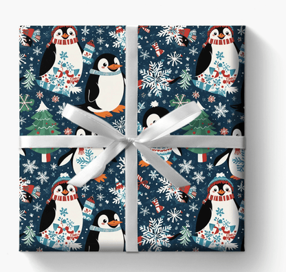 Waddle It Be? – Penguin Snow Party Wrapping Paper