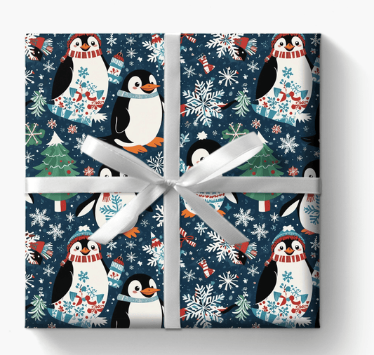 Waddle It Be? – Penguin Snow Party Wrapping Paper