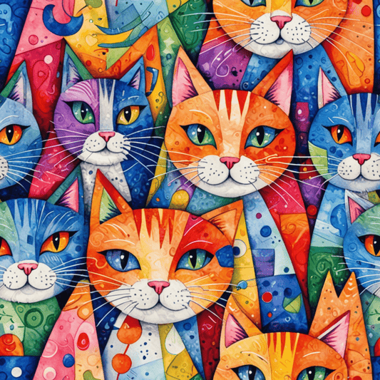 Meowgical Mosaic – Rainbow Cat Wrapping Paper