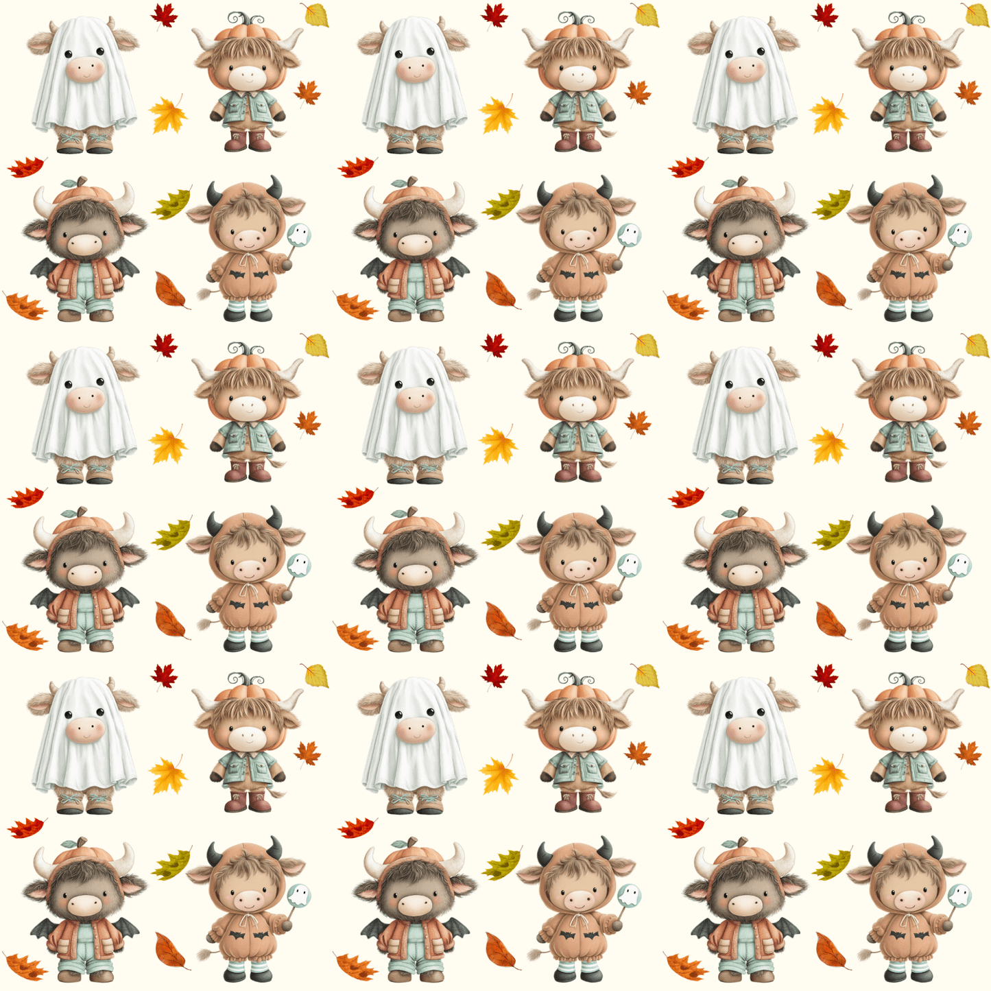 Moo & Boo Crew – Halloween Highland Cow Wrapping Paper