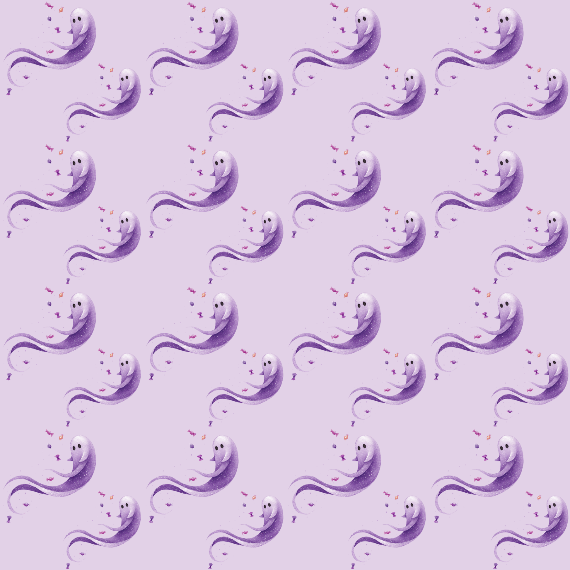 Ghosted & Gorgeous – Pastel Halloween Wrapping Paper
