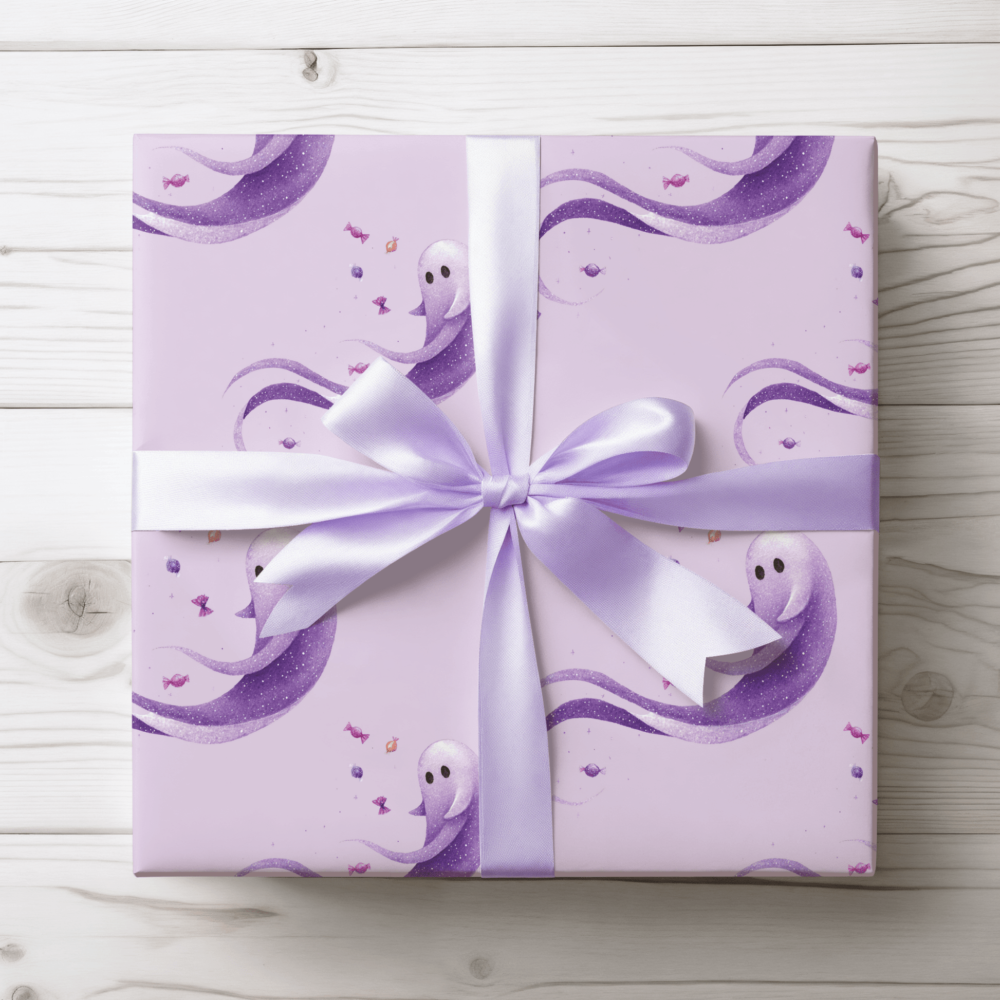 Ghosted & Gorgeous – Pastel Halloween Wrapping Paper