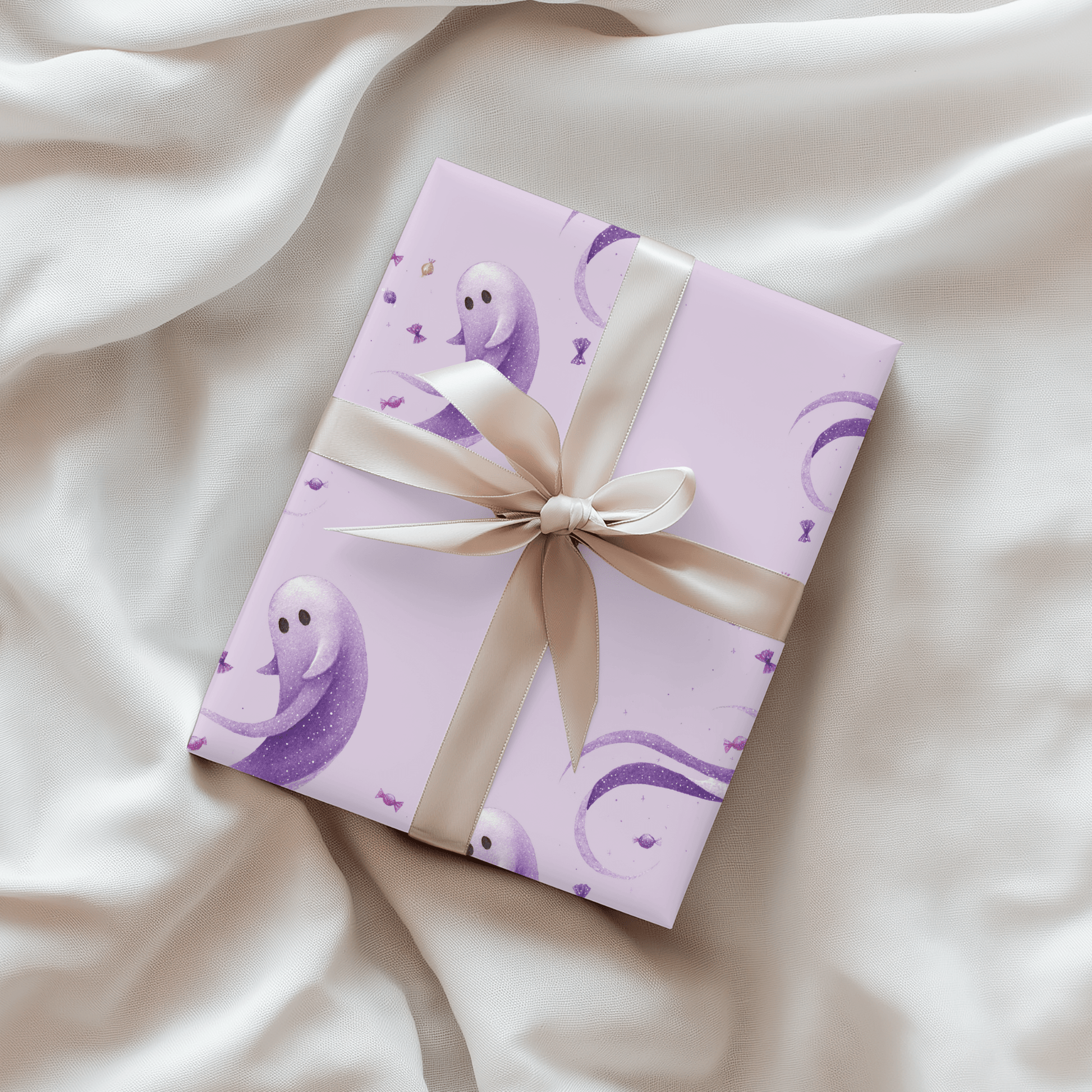 Ghosted & Gorgeous – Pastel Halloween Wrapping Paper