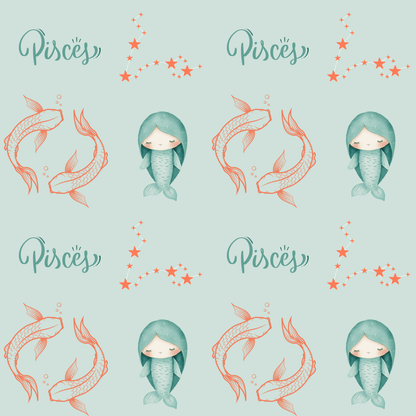 Pisces in Pastels – Dreamy Zodiac Wrapping Paper