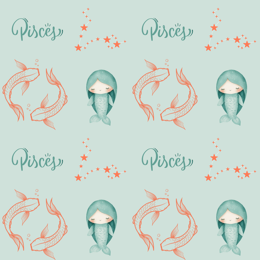 Pisces in Pastels – Dreamy Zodiac Wrapping Paper