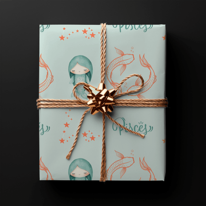 Pisces in Pastels – Dreamy Zodiac Wrapping Paper