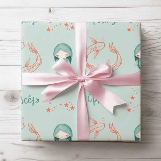 Pisces in Pastels – Dreamy Zodiac Wrapping Paper