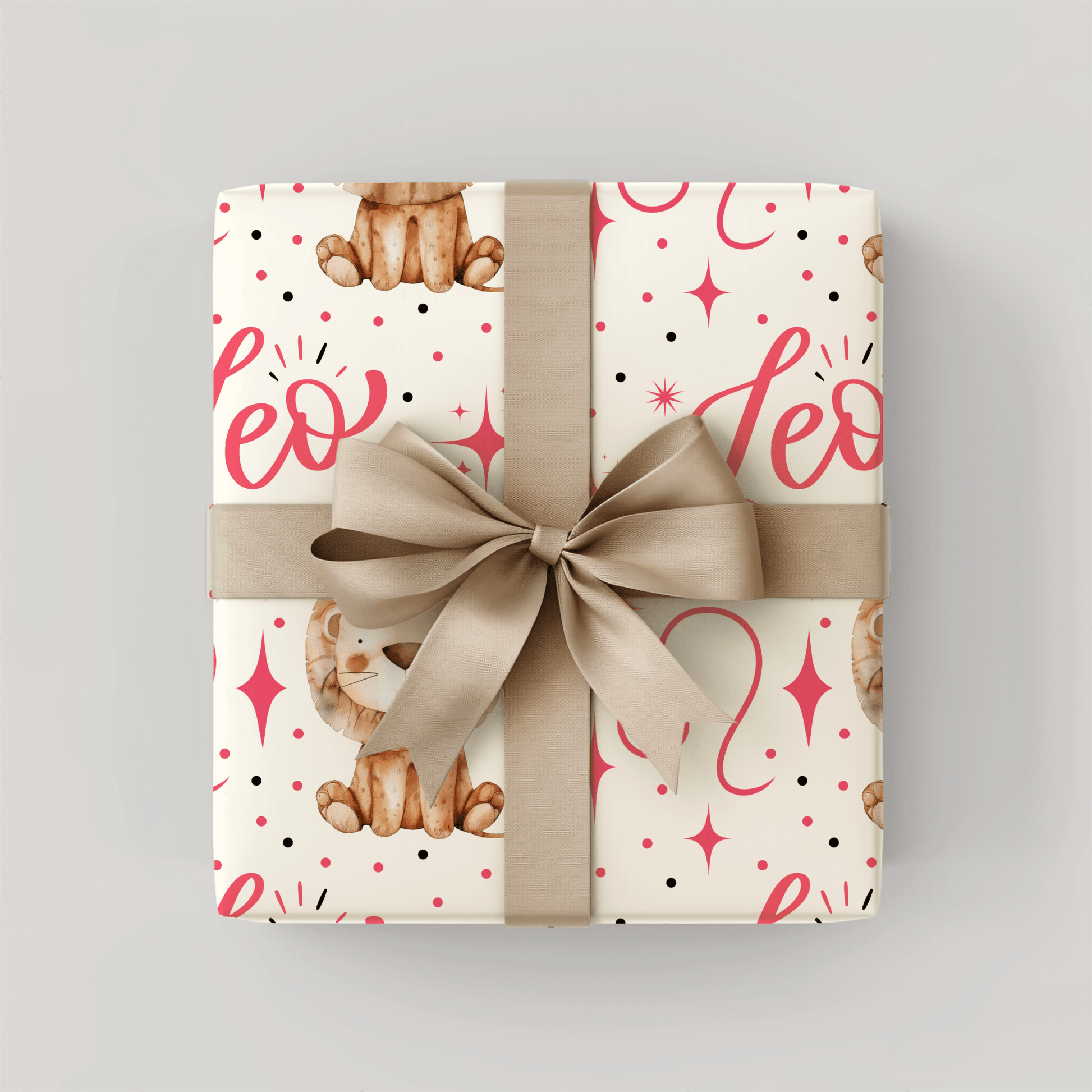 Lionhearted Luxe – Leo Zodiac Wrapping Paper