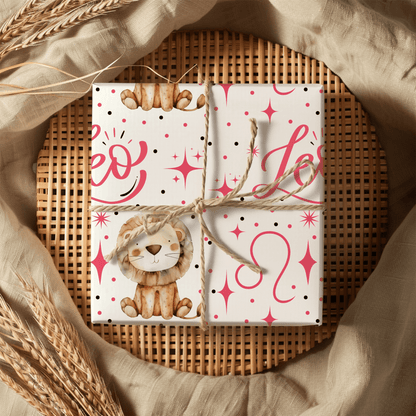 Lionhearted Luxe – Leo Zodiac Wrapping Paper