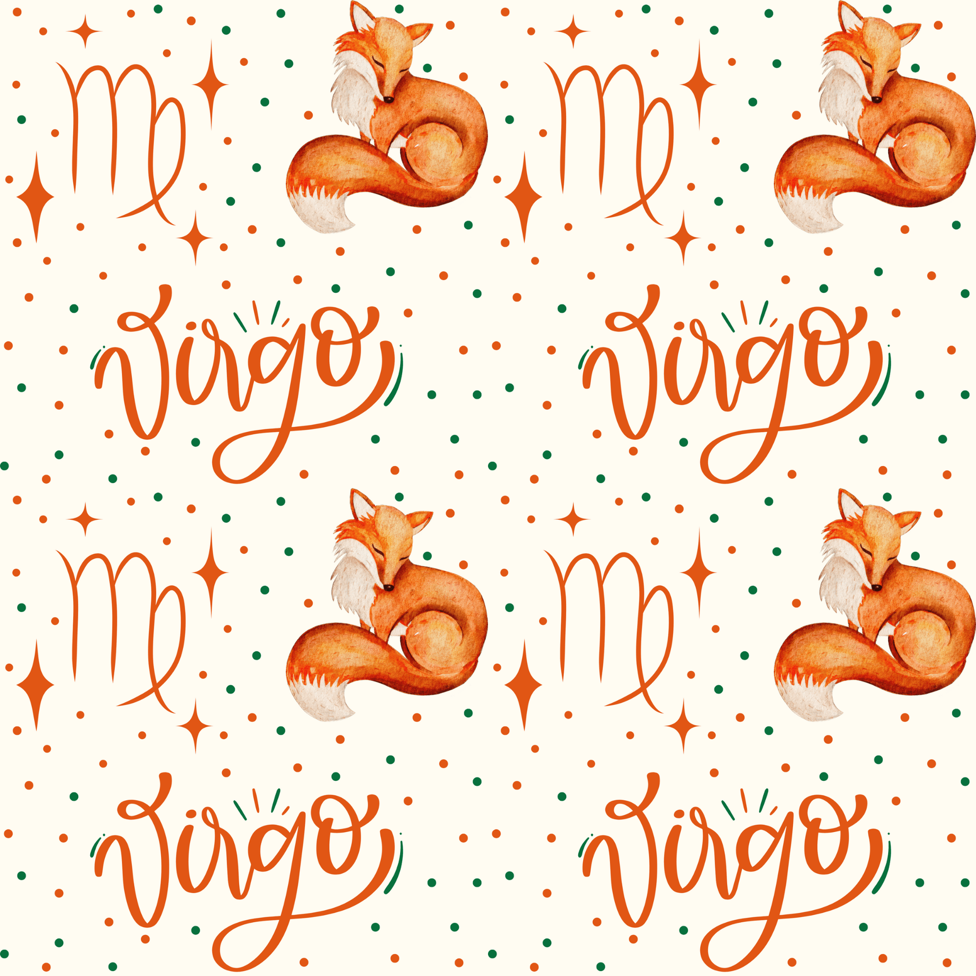 Foxy & Flawless – Virgo Zodiac Wrapping Paper